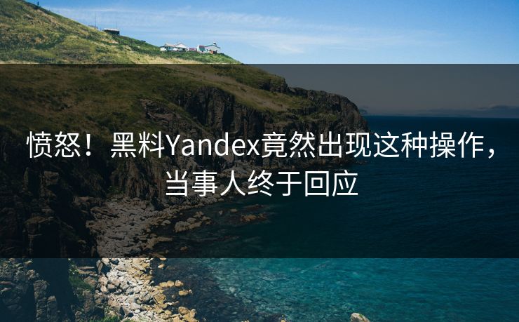 愤怒！黑料Yandex竟然出现这种操作，当事人终于回应  第1张