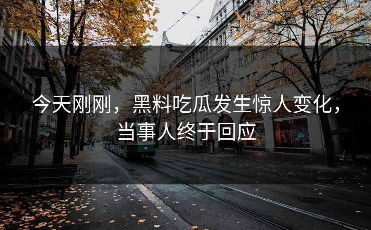 今天刚刚，黑料吃瓜发生惊人变化，当事人终于回应  第1张